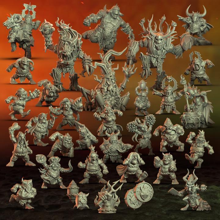 Infernal Folks by Punga Miniatures - Wargame Scale 3D Printed Miniature - Complete Set