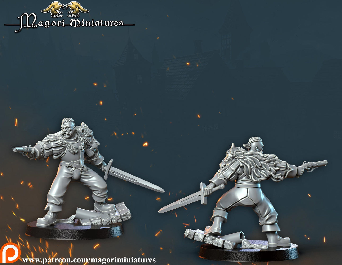 Ostenland Blood Brother Miniature, Magori Miniatures, Fantasy Wargame RPG