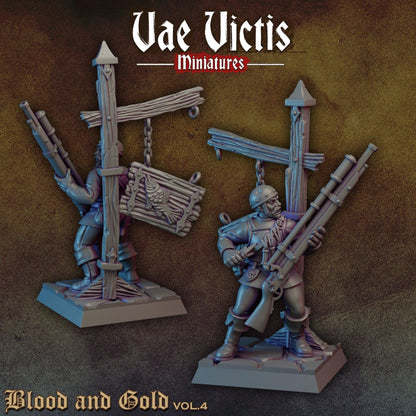 Modular Mercenary Handgunner Miniatures, Vae Victis Fantasy Wargames
