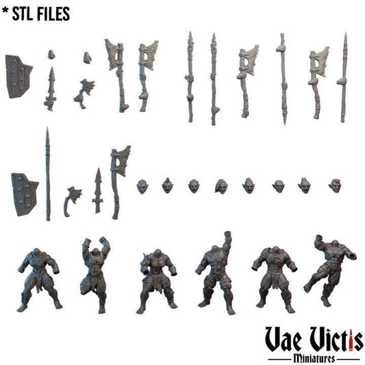 Resin Orc Warriors, Modular Miniature Bits by Vae Victis
