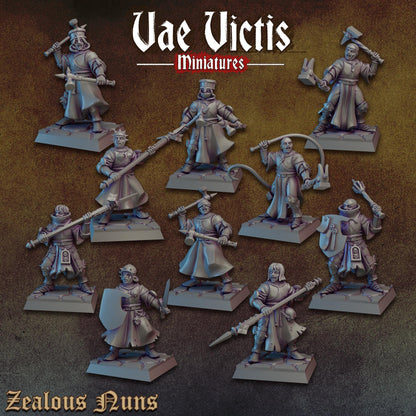 Zealous Nuns Miniatures, Vae Victis Weapon Conversions, Fantasy Wargames RPGs