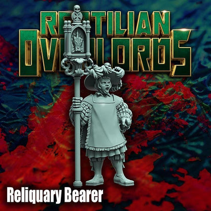 Reliquary Bearer by Reptilian Overlords, Fantasy Wargames Empire Standard Bearer, Empire Captain