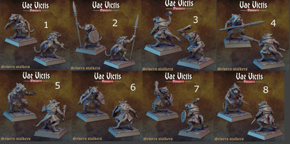 Ratkin Warband Miniatures, Field Surgeon, Drummer, Noble Fighter, Vae Victis