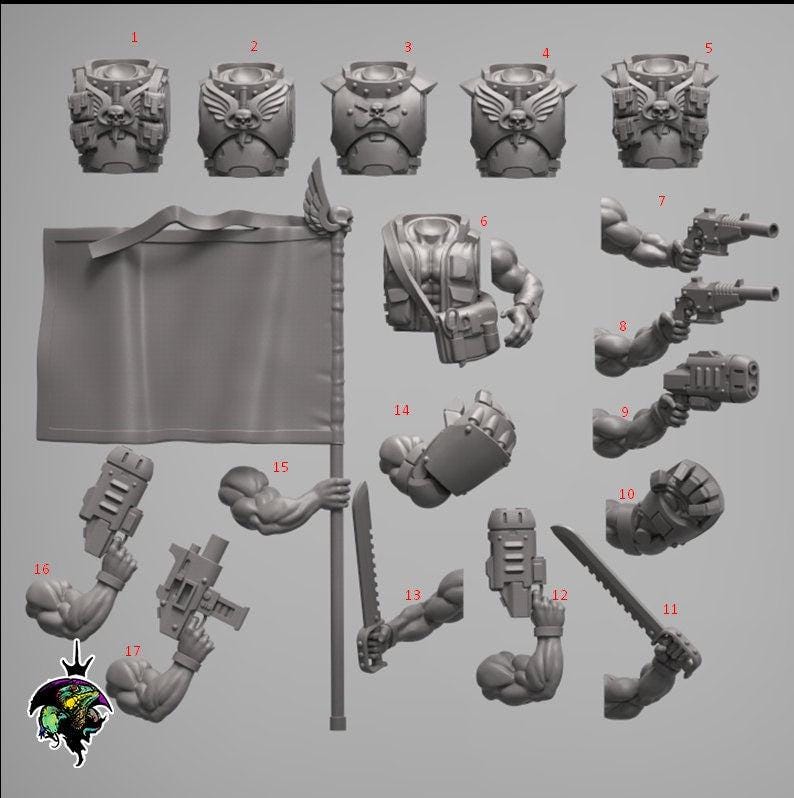 Spacenam Command set, Modular Jungle Fighters Bits by Reptilian Overlords