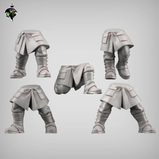 Medium Coat Legs set, Modular Sci-Fi Guardsmen Miniatures by Reptilian Overlords, Guardsmen Bits for Sci-Fi Wargames