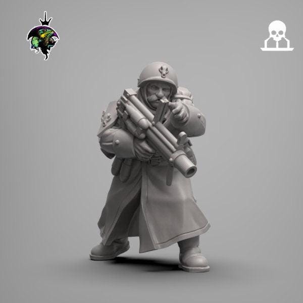 Spacenaz Specials Team , Valhalla Ice Warriors Specialist Gunners Sci-Fi Wargames Miniatures by Reptilian Overlords