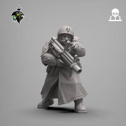 Spacenaz Specials Team , Valhalla Ice Warriors Specialist Gunners Sci-Fi Wargames Miniatures by Reptilian Overlords