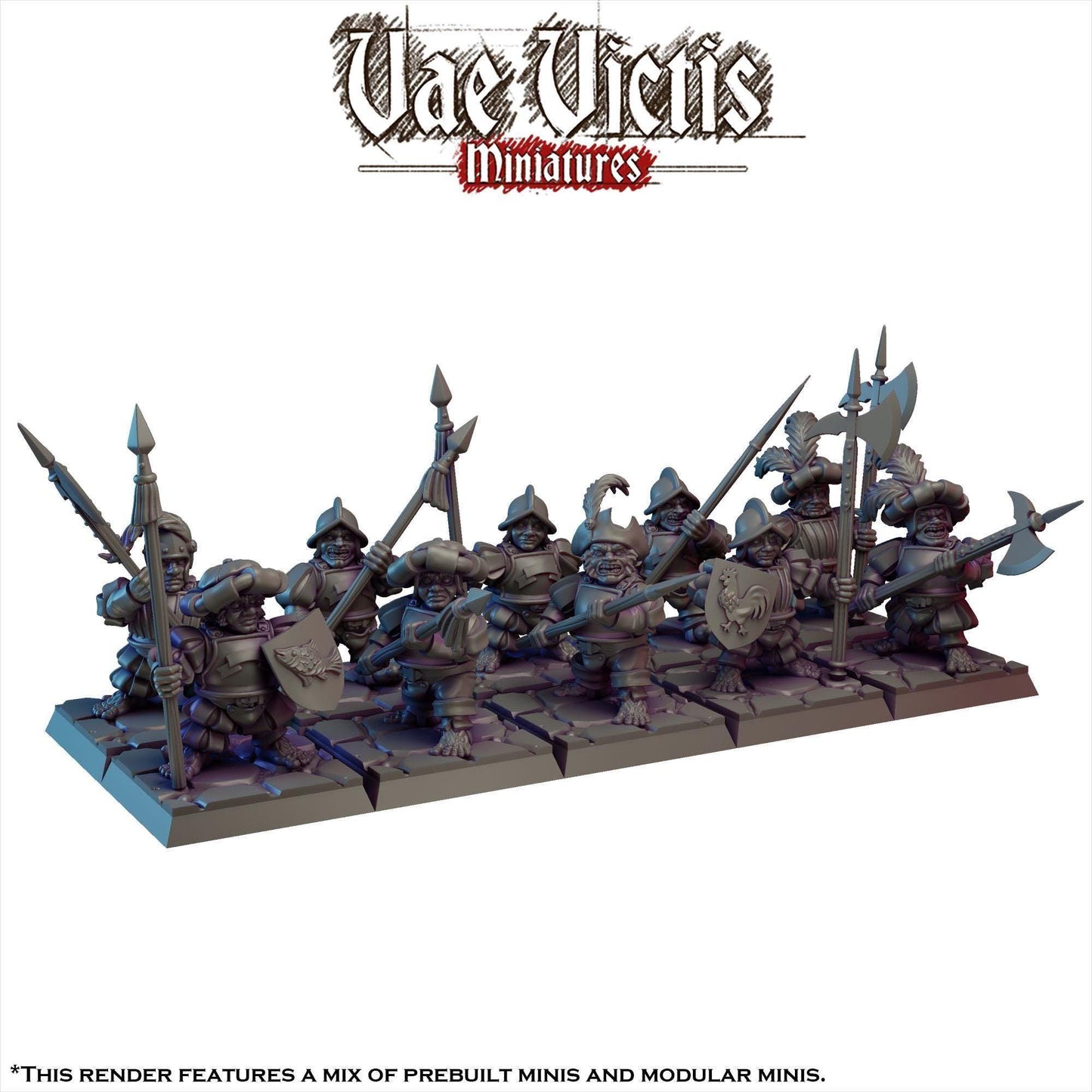 Modular Halfling Miniatures, Bits and Weapon Conversions Fantasy by Vae Victis, perfect for Fantasy Wargames and Tabletop RPGs
