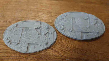 Futuristic temple base oval 105x70mm