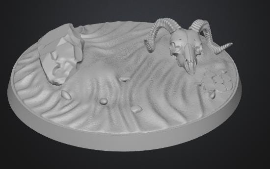 25mm Tabletop Base Desert Style