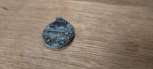 25mm Tabletop Base Destroyed City Wasteland Style